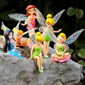 Tinker Bell Toy Fairy Princess Figure - Set of 6