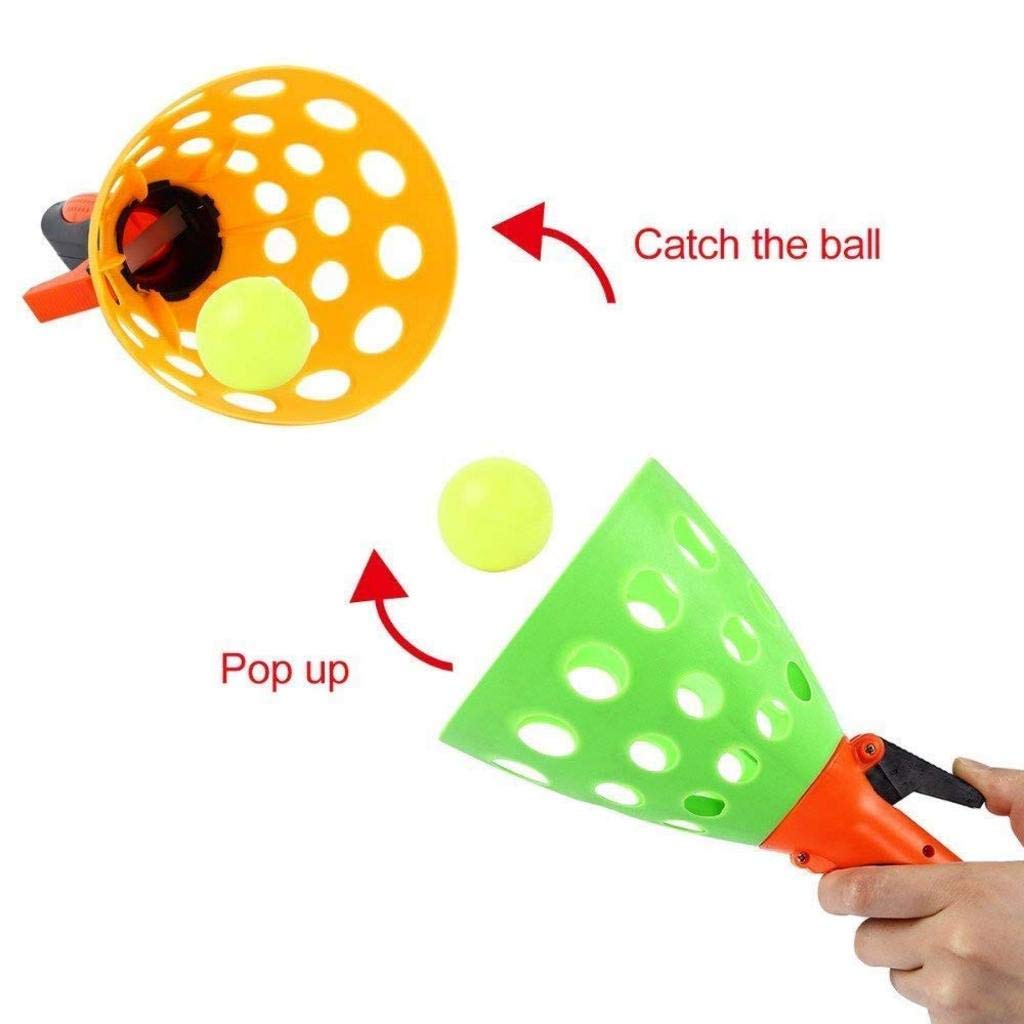Kids Click and Catch Launch Catch Ball Game Toy Set Twin Ball Indoor Outdoor Toy 