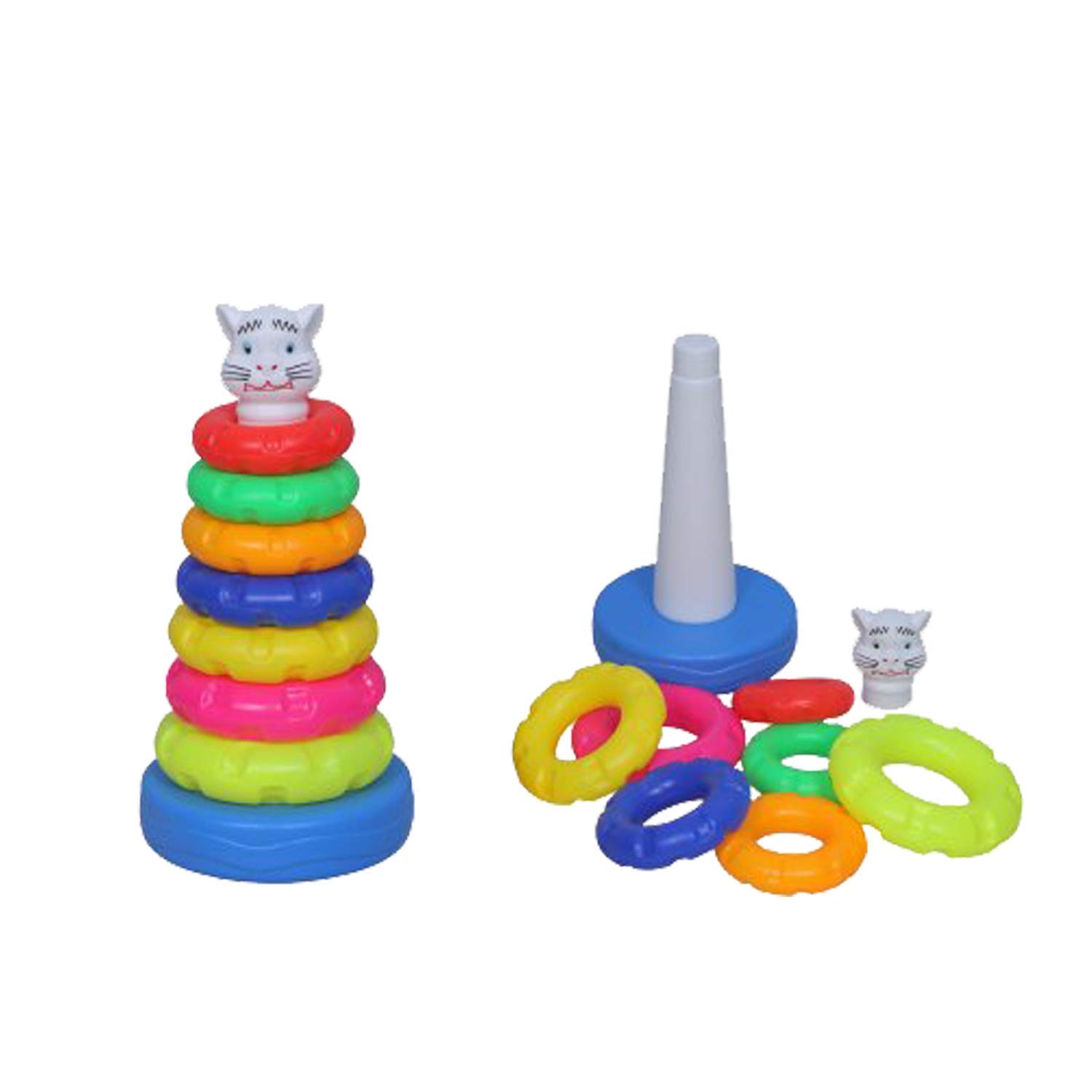 Shop Fairkraft Creations Handmade Cubby Wooden 5-Ring Stacker Toy 1 Wooden  Toys for Kids age 1Y+ | Hamleys India